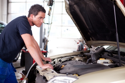 Man Checking Car