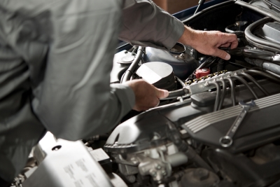 Man Working on Car