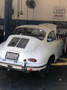 Back of White Porsche